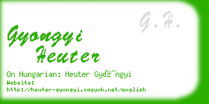 gyongyi heuter business card